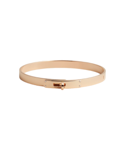 Hermes Kelly Bracelet Rose Gold with 4 Diamonds